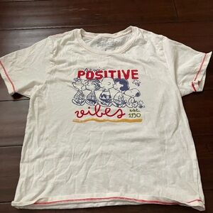 Peanuts white shirt women Large
